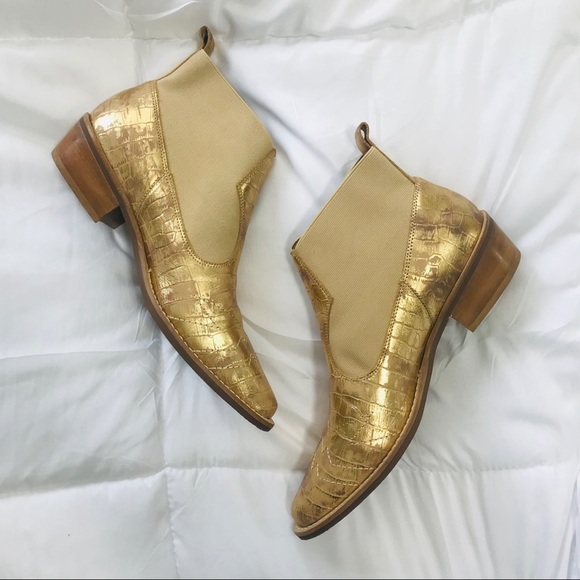 Matisse Metallic Gold Sweet Jane Ankle Boot 8 - SOLD - Picture 5 of 8